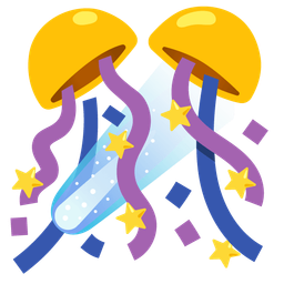 confetti ball and comet