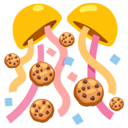 confetti ball and cookie