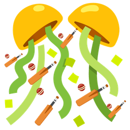 confetti ball and cricket game