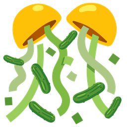 confetti ball and cucumber