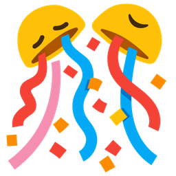 confetti ball and disappointed face