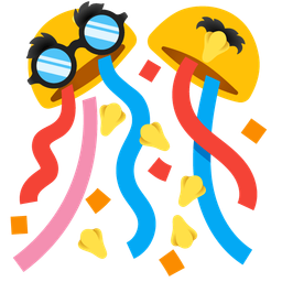 confetti ball and disguised face