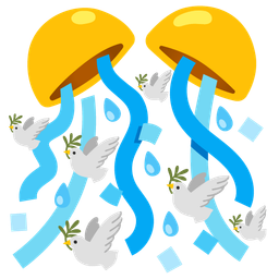 confetti ball and dove