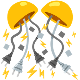 confetti ball and electric plug