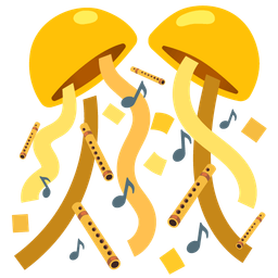 confetti ball and flute