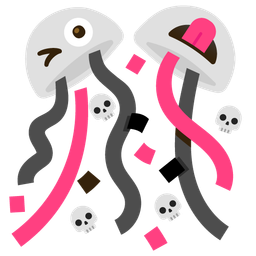 confetti ball and ghost