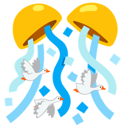 confetti ball and goose