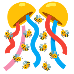 confetti ball and honeybee