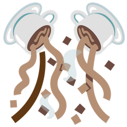 confetti ball and hot beverage