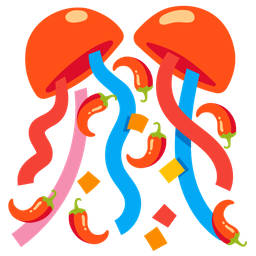 confetti ball and hot pepper