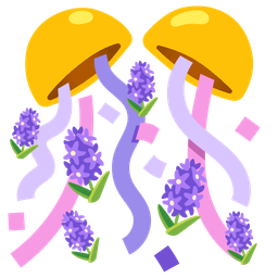 confetti ball and hyacinth