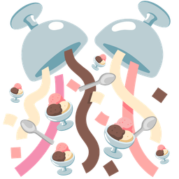 confetti ball and ice cream