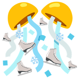 confetti ball and ice skate