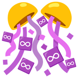 confetti ball and infinity