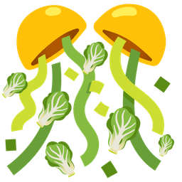 confetti ball and leafy green