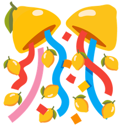 confetti ball and lemon