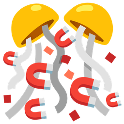 confetti ball and magnet