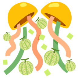 confetti ball and melon