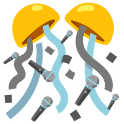 confetti ball and microphone