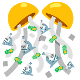 confetti ball and microscope