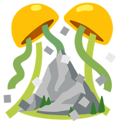 confetti ball and mountain