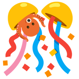 confetti ball and octopus