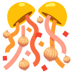 confetti ball and onion