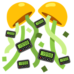 confetti ball and pager