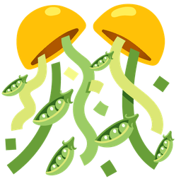 confetti ball and pea pod