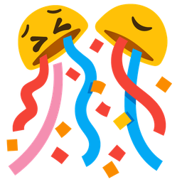 confetti ball and persevering face