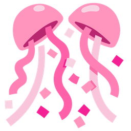 confetti ball and pink heart