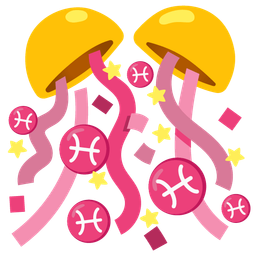 confetti ball and Pisces