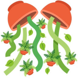 confetti ball and potted plant