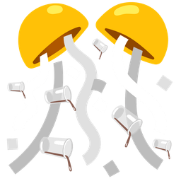 confetti ball and pouring liquid