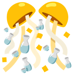 confetti ball and sake