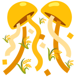 confetti ball and sheaf of rice