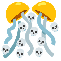 confetti ball and skull