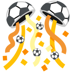 confetti ball and soccer ball