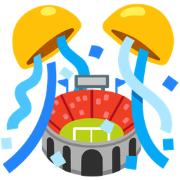 confetti ball and stadium