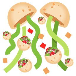 confetti ball and stuffed flatbread