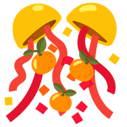 confetti ball and tangerine