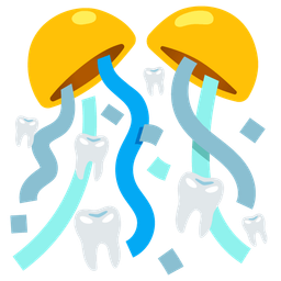 confetti ball and tooth