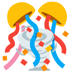 confetti ball and tornado