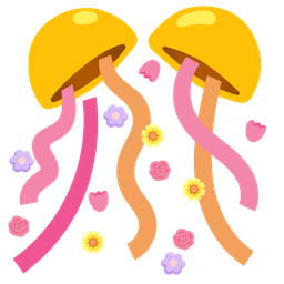 confetti ball and tulip