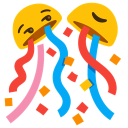 confetti ball and unamused face