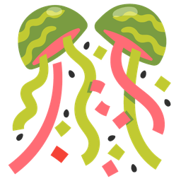 confetti ball and watermelon