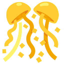 confetti ball and yellow heart