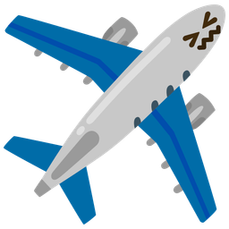 confounded face and airplane