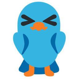 confounded face and bird