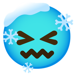 confounded face and cold face